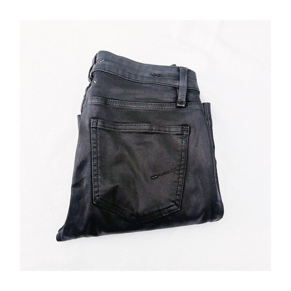 HABITUAL Denim Faux Leather Coated Bootcut Denim Jeans 27